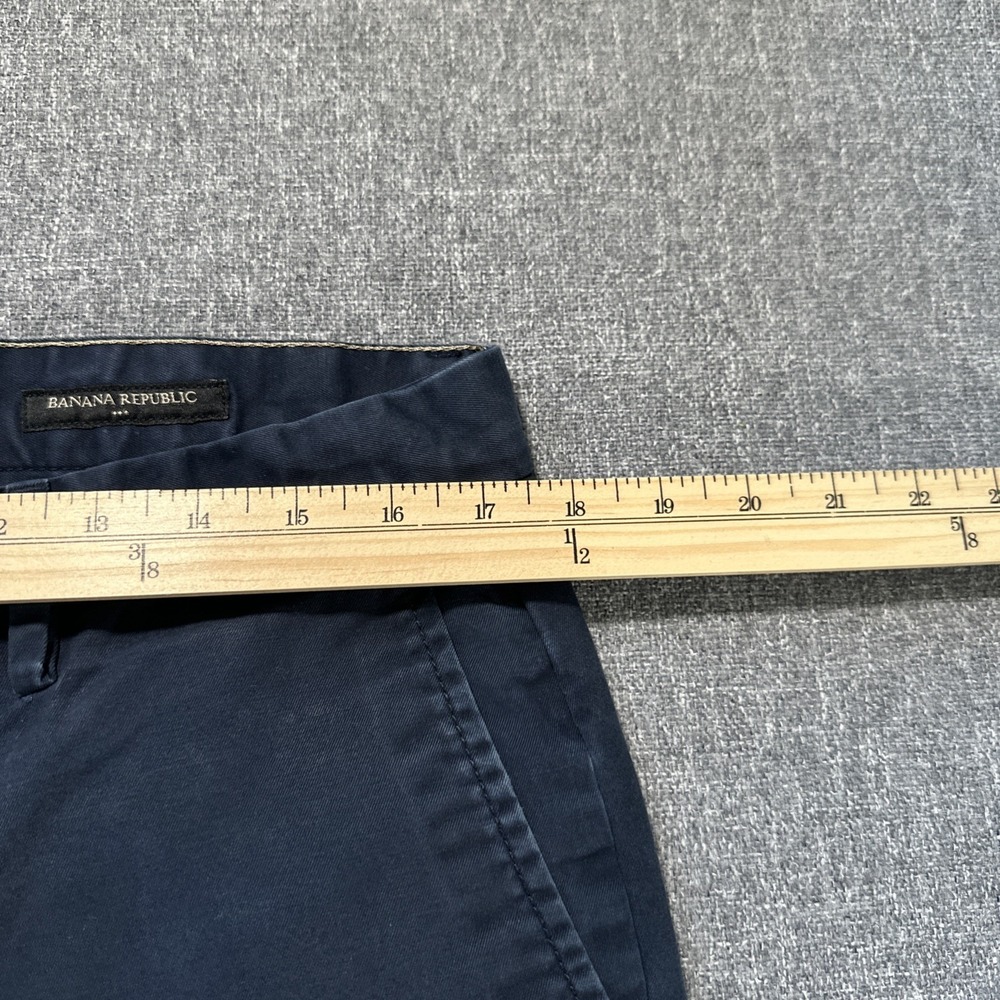 Banana Republic Skinny Chino Pants Mens 35x34 Navy Blue Slim Casual Denim - Picture 6 of 8
